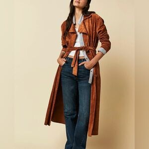 ✨Blank NYC x Free People Vegan Suede Trench Jacket ✨Tan X-Small  ✨